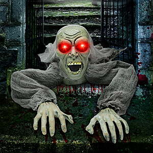 $18.99-19.99ac FS WALMART+ or at $35: Joyfy Halloween Groundbreaker Halloween Decorations Zombie with Sound and Flashing Eyes, + More