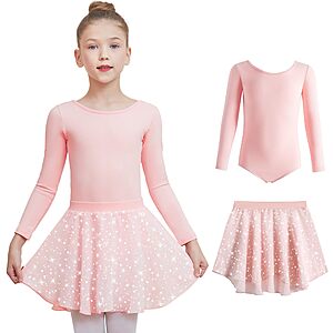 Amazon – DIPUG Girls' Long-Sleeve Ballet Leotard w/ Removable Skirt $7.49–$8.49 w/ Code