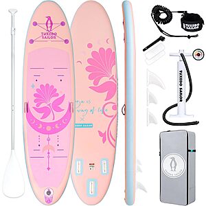 10’6” x 33” Tuxedo Sailor Yoga Inflatable Stand Up Paddle Board w/ Paddle, Pump, Backpack & Accessories (Yoga Pink) $84.99 + Free Shipping
