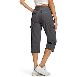 Libin Women's UPF Capri Cargo Pants (Various sizes/colors) $13.50 @ Amazon