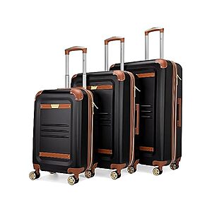 3-Piece Italia Vintage Expandable Spinner Luggage Set (19V69, Black, White) $169.99 + Free Shipping w/ Prime