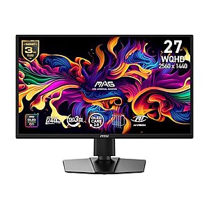 [Refurbished] 27" MSI MAG 272QP QD-OLED X24 1440p 240Hz Gaming Monitor $279.99 + Free Shipping w/ Prime