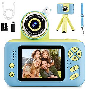Amazon – Makolle Kids Camera w/ 1080p Video, SD Card & Tripod $19.99 w/ Code