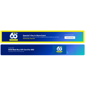 8/22 In-Store Only - $100 Best Buy Gift Card for $60