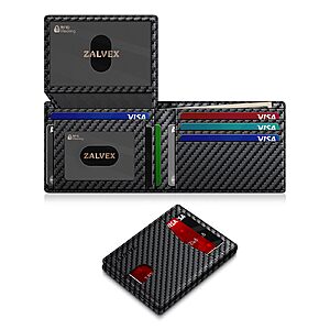 ZALVEX RFID Blocking Leather Wallet $5.10 @ Amazon