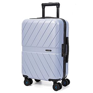 $39.99: BAGSMART 20" Carry On Luggage, 22x14x9, Hard Shell Spinner Suitcase, Purple at Amazon