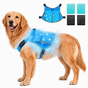 Savior Cool 2-in-1 Dog Cooling Vest Harness w/ 4 Reusable Ice Packs (3 Colors) $11.99 + Free Shipping w/ Prime or on $35+