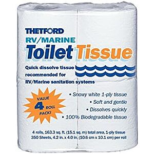 $8.99 | 4-Pack Thetford RV/ Marine Toilet Tissue at Amazon
