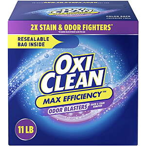 $12.98 Starts 8/26 SAMS CLUB OxiClean Max Efficiency Odor Blasters Laundry Stain Remover Powder, 11 lb.