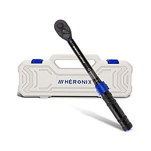 $15.99: HERONIX 3/8" Drive Click Torque Wrench, 5–50 ft-lb, ±3% Accuracy, 72-Tooth, Dual Scale at Woot!