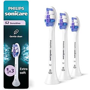 [NEW, SnS, AC] $18.74 | 3-Pack Philips Sonicare S2 Toothbrush Heads (White) at Amazon