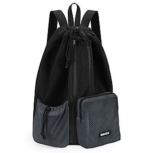 18.9" WANDF Mesh Beach Backpack w/ Wet Pocket (Various) $5.99 + Free Shipping w/ Prime or on $35+