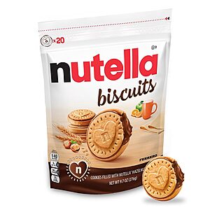 9.7-Ounce Nutella Hazelnut Spread Filled Biscuit Cookies $3.36 w/ S&S + Free Shipping w/ Prime or on $35+