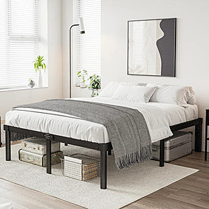 14" August Grove Metal Platform Bed Frame (King; Black) $62.09 + Free Shipping