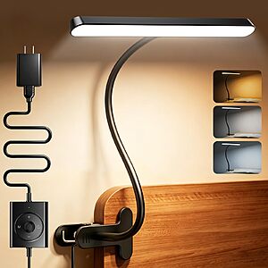 18" Glocusent USB Powered 57 LED Clip-on Reading 2.75" Desk Lamp $11.98 + Free Shipping w/ Prime or on $35+