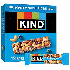 12-Count 1.4-Ounce KIND Blueberry Vanilla Cashew Snack Bars $7.82 w/ S&S + Free Shipping w/ Prime or on $35+