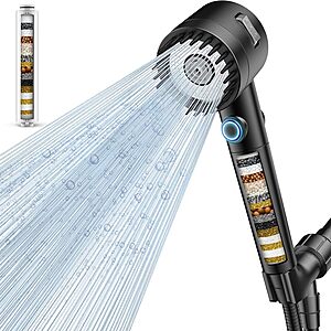 Vatex 5-Mode Filtered Handheld Shower Head w/ On/Off Pause Button $13.57 + Free Shipping w/ Prime or on $35+