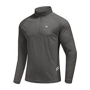 PINSPARK Men's Lightweight Quarter Zip Golf Pullover Sweatshirts $8.99
