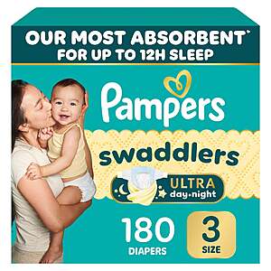 Pampers Swaddlers Ultra Diapers Sizes 3 - 7 $36.79 Free Shipping Costco.com