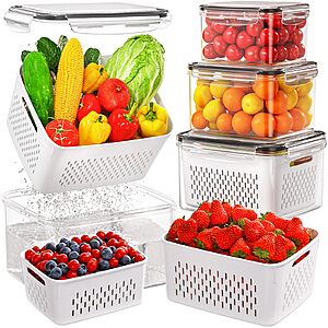 [Prime] 4-Pack Winproper Produce Containers w/ Removable Colander $11.89 + Free Shipping