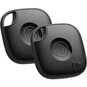Life360 Tile - Bluetooth Tracker, Keys Finder and Item Locator for Keys, Bags and More. Phone Finder. Both iOS and Android Compatible. 2-Pack (Black) $28.93