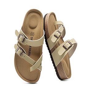 Dream Pairs Women's Faux Leather Cork Footbed Slide Sandals (4 colors) $17.24 + Free Shipping w/ Prime or on $35+