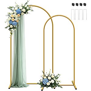 Metal Arch Backdrop Stand, Set of 2 (7.2ft/6ft), Wedding Arch Stand $31.48