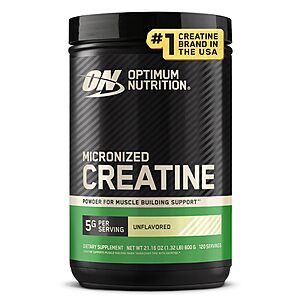 Optimum Nutrition Creatine Monohydrate Powder, Unflavored, 1.32 LB $17.99