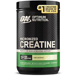 [SnS, AC] $15.29* | 21.16-Oz Optimum Nutrition Micronized Creatine Monohydrate Powder (Unflavored, 120 Servings) at Amazon
