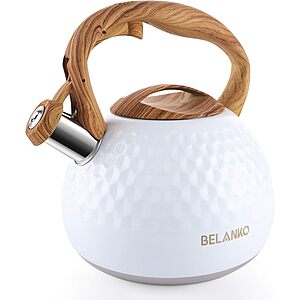 2.7-Qt Belanko Whistling Stainless Steel Stovetop Tea Kettle (Black, White or Blue) $17.79 + Free Shipping w/ Prime or on $35+