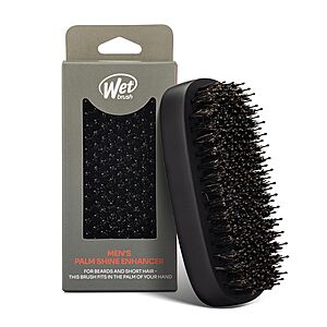 Wet Brush Shine Enhancer Boar Bristle Palm Brush for Short Hair & Beard (Black) $6.75 + Free Shipping w/ Prime or on $35+