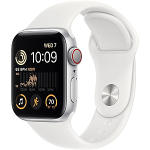 (Refurbished, Good) 40mm Apple Watch SE 2nd Gen Aluminum Case w/ White Sport Band (GPS + LTE) $107.96 + Free Shipping