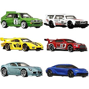 6-Pack Hot Wheels 1:64 Scale Die-Cast Euro Style Toy Vehicles $12.90