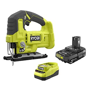 Ryobi ONE+ 18V Cordless Jig Saw with 2.0 Ah Battery and Charger Kit $99