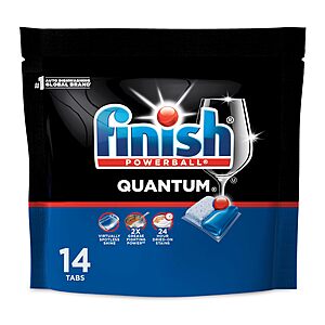 $2.74 or less S&S/Q Finish Quantum Dishwasher Pods, Dishwasher Detergent Dish Soap, Fresh Scent, 14 Count  Amazon