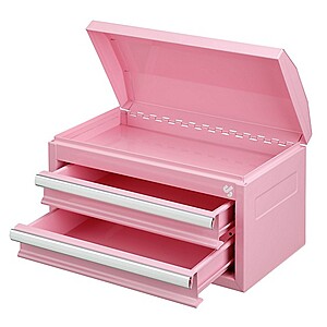 Tractor Supply, JobSmart 2-Drawer Mini Tool Box, Pink, $13.99, other colors for $14.99, free pickup