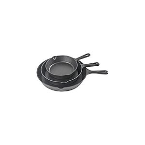 3-Piece Commercial CHEF Pre-seasoned Cast Iron Cookware Skillet Set (8",10",12") $26.99 + Free Shipping w/ Prime