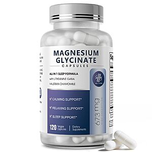 iMATCHME Magnesium Glycinate 120 Capsules $8.09  + Free Shipping w/ Prime or on $35+