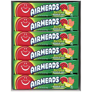 $7.33 or less S&S 35% off Q  AMZ Airheads Sour Full-Size Candy Bars, Sour Watermelon, 36 Count | Individually Wrapped,  + more