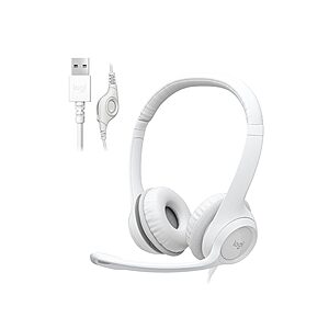 Logitech H390 USB-A Wired Stereo Headset w/ Noise Canceling Mic (Off-White) $20.99 + Free Shipping w/ Prime or on $35+