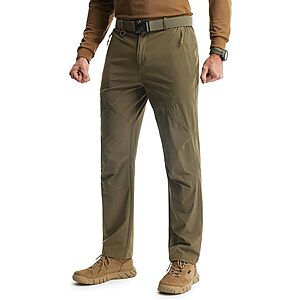 Libin Mens Hiking Quick Dry Stretchy Travel Pants $16.6