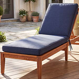 YEERSWAG Outdoor Chaise Lounge Cushion, 80" x 26" x 3" Waterproof Patio Lounge Chair Cushion for Outdoor Furniture, Recline Cushion for Poolside, Garden and Deck, Navy $47.99