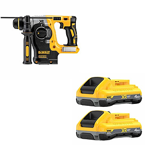 DeWalt DCH273B 1 in. SDS-Plus Rotary Hammer W/ FREE 4Ah Powerpack Battery, 2 Pack DCB2104-2 $349