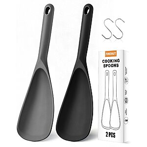 FINENUT 2-Pack Silicone Cooking Spoons & Spoonulas w/ S-Hooks $8.79 after Promo Code $15.99