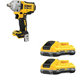 DeWalt DCF891B Mid-Torque 1/2 in. Impact Wrench W/ FREE 4Ah Powerpack Battery, 2 Pack DCB2104-2 $279