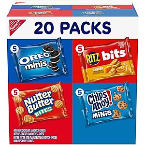 [SnS, AC] $6.21* | 20-Ct 1-Oz Nabisco Snacks Variety Pack (Oreo, Chips Ahoy, Nutter Butter & More) at Amazon