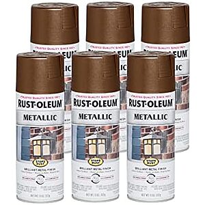 [NEW] $35.88 | 6-Pack 11-Oz Rust-Oleum Stops Rust Metallic Spray Paint (Vintage Dark Copper) at Amazon ($5.98 each)