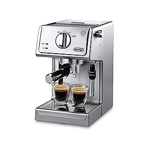 $119.99 | De'Longhi 15 Bar Espresso Machine w/ Advanced Cappuccino System (Stainless Steel) at Woot!
