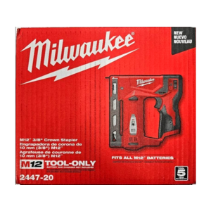 Milwaukee 2447-20 M12 12-Volt Lithium-Ion Cordless 3/8 in.Crown Stapler - Tool Only $81