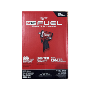 Milwaukee 2563-20 M12 FUEL 12V Lithium-Ion Brushless Cordless Stubby 1/2 in. Impact Wrench (Tool-Only) $148.5